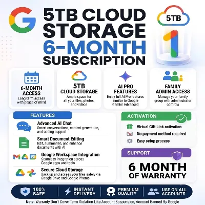 Подписка на Google Cloud Storage — 5 ТБ | Gemini Pro 3.1 | Veo 3.1 | Ссылка
