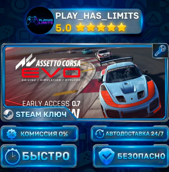 🔑Assetto Corsa EVO КЛЮЧ STEAM СНГ+РФ