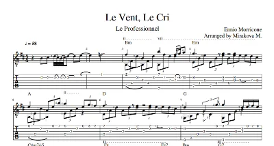 Le vent le cri (with modulations)