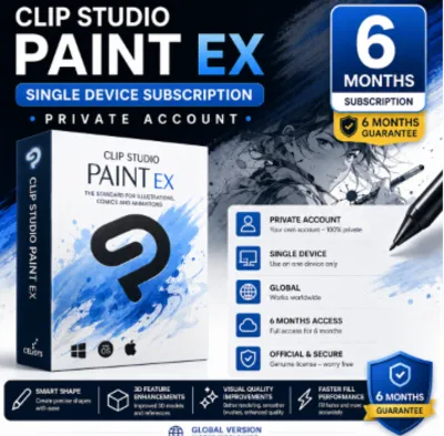 Clip Studio Paint EX для одного устройства | Личный аккаунт | Глобальный