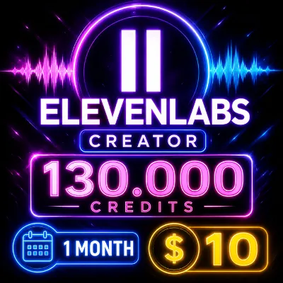 ElevenLabs Creator – 131,000 Credits | 1 Month