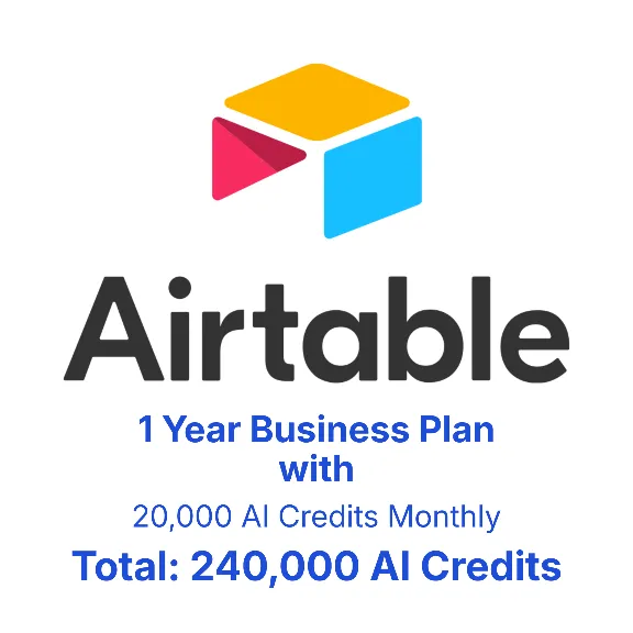 Airtable Business Account – 1 Year with 20,000 AI Credits Monthly
