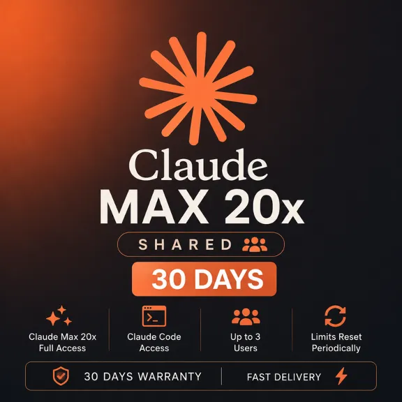 Claude Max 20x Shared Access — 30 Days