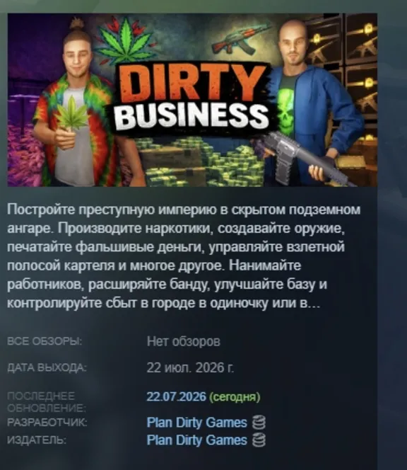 Dirty Business AUTODELIVERY STEAM GIFT INSTANTLY