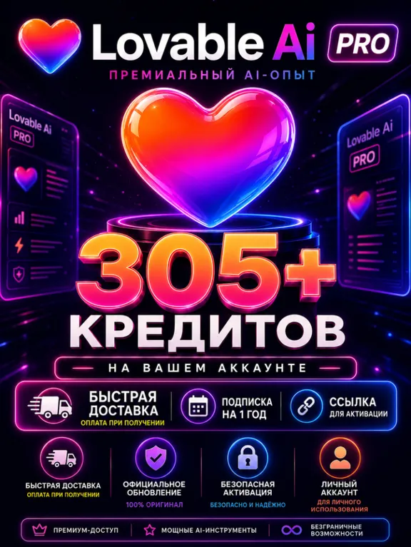 Lovable Ai Pro 305+ credits on your account 1 Year ( activation link )