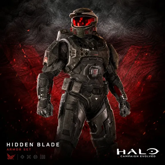 Уникальный скин HIDDEN BLADE ARMOR игра  HALO  CAMPAIGN EVOLVED