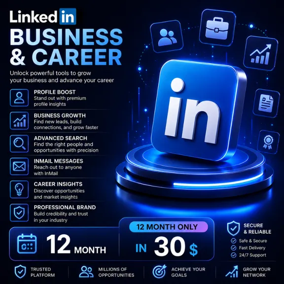 LinkedIn Premium 12 Months — Business & Career Account Activation with Warranty