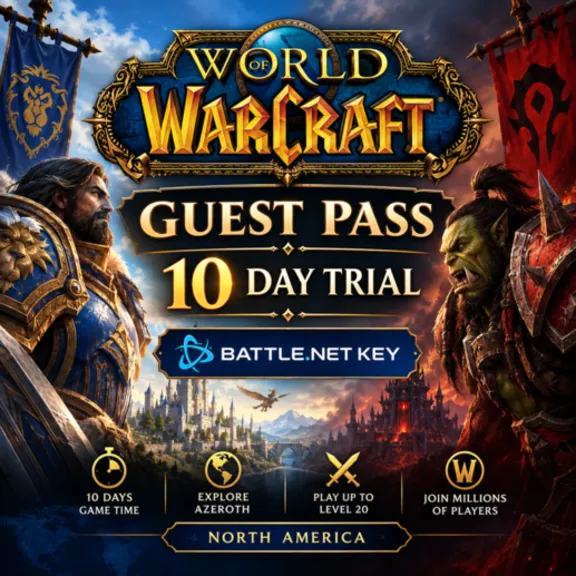 World of Warcraft: Guest Pass – 10 Day Trial (Battle.net Key) – NORTH AMERICA