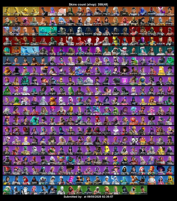 Instant access • FN (all platforms) • 358 skins • 4300 V-Bucks • Full access