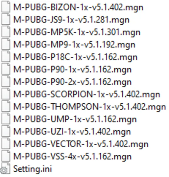 PUBG - 5.7, 9, .45 - macros for bloody, x7