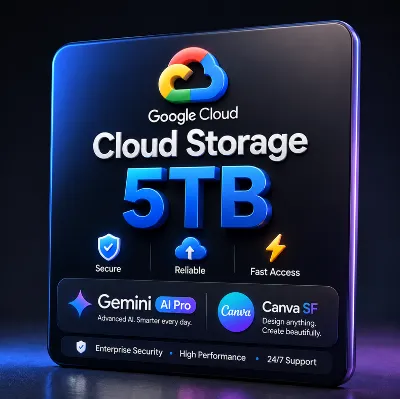 Google Cloud Storage 5TB | Gemini AI Pro | 6-Month+gift | nanobanana |Gemini