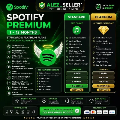 Подписка Spotify Premium (от 1 до 12 месяцев) работает в России и по всему миру.