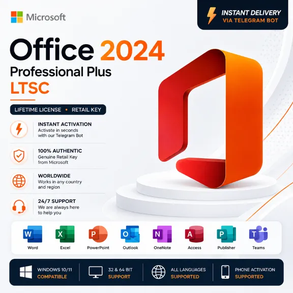 Microsoft Office 2024 Pro Plus LTSC | 1 PC | Phone Activation | Instant Delivery