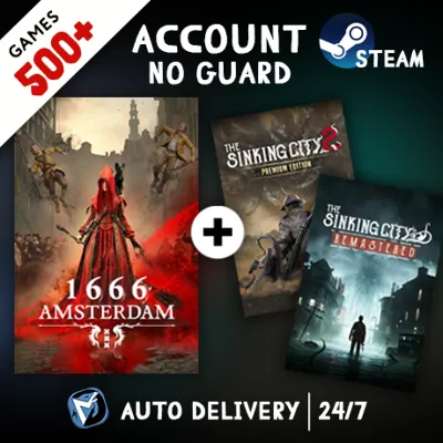 1666: Amsterdam + The Sinking City 1 + 2 + 500 GAMES STEAM ACCOUNT