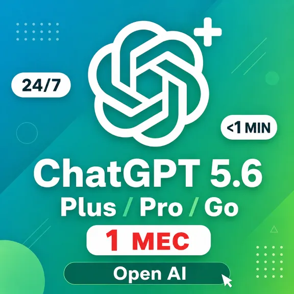 [24/7] ChatGPT 5.6 PLUS на 1 месяц | GO | PRO 5X / 20X | SORA