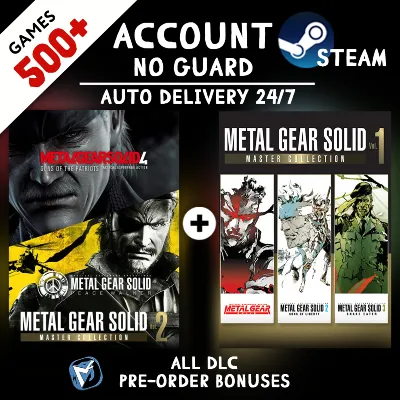 METAL GEAR SOLID: MASTER COLLECTION Vol.2 + Vol.1 + 500 GAMES STEAM ACCOUNT
