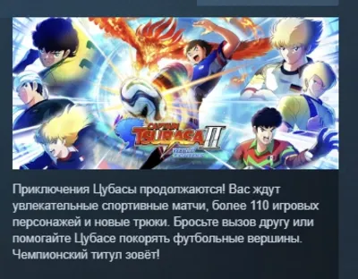 CAPTAIN TSUBASA 2: WORLD FIGHTERS АВТОДОСТАВКА STEAM GLOBAL МГНОВЕННО ЛИЦЕНЗИЯ