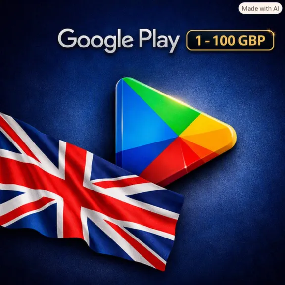 🇬🇧 Google Play Gift Card UK | 1–100 GBP | Google Play Store | UK Account