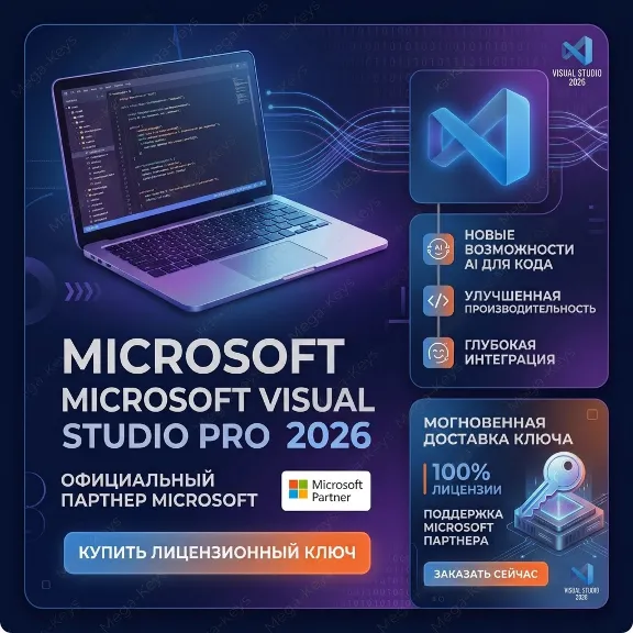 Microsoft Visual Studio Pro 2026🔑Партнер Microsoft✅ | Купить лицензионный ключ