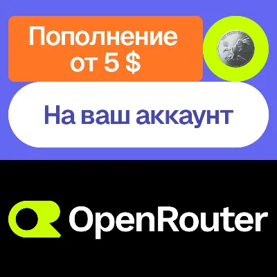 🪙 Пополнение баланса OpenRouter |  На ваш аккаунт