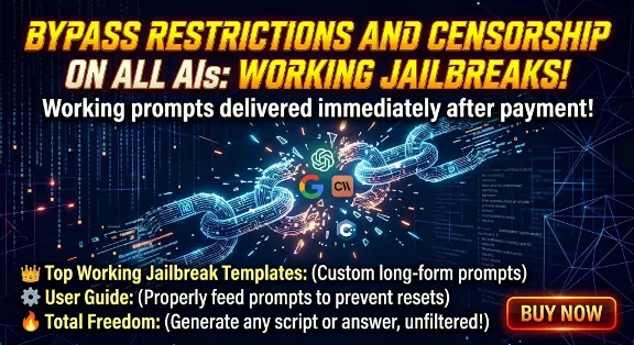 Bypass Restrictions and Censorship on All AIs: Working Jailbreaks!