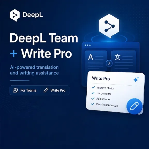 DeepL Team + Write Pro | 1 месяц | Подписка | Личный аккаунт