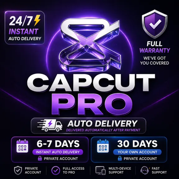 Мгновенная доставка ⚡ Личный аккаунт CapCut Pro | Для любых устройств 7/30/180 Дни