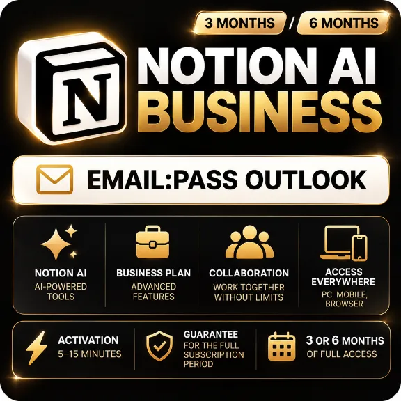 Notion AI Business 3/6 mo | OPUS 5.5 GPT 6.1 | — READY ACCOUNT