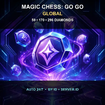 Magic Chess: Go Go Global | 59 / 170 / 296 Diamonds | AUTO 24/7 | ID + Server ID