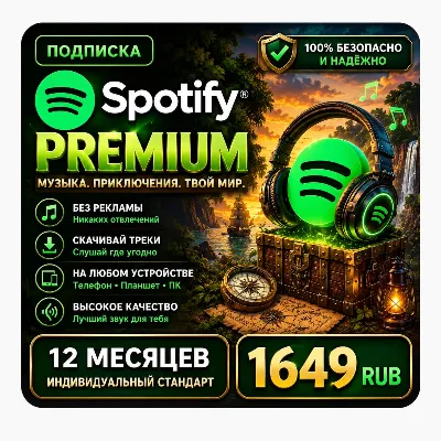 Spotify Premium 12 месяцев | Индивидуальный | Ваш аккаунт | Быстрая активация