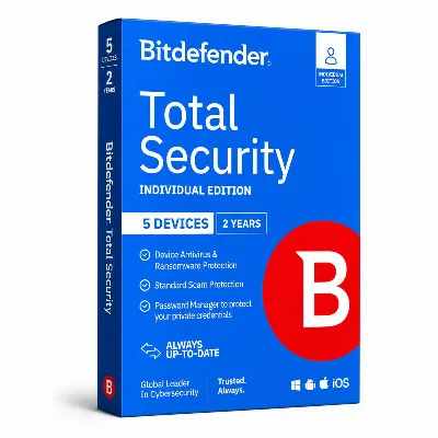 Bitdefender Total Security Individual 5 Devices 3 Month  _ Middle east