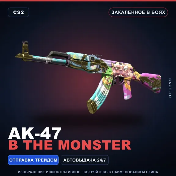 AK-47 | B the Monster | Battle-Scarred · Counter-Strike 2 skin