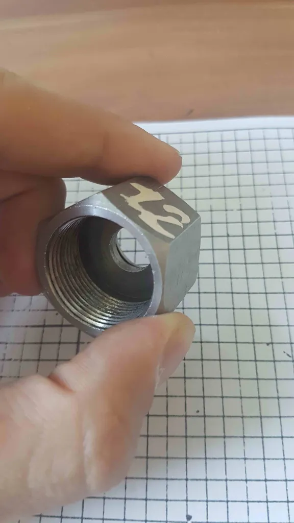 Nut – part sketch based on a photo in Kompas-3D software.