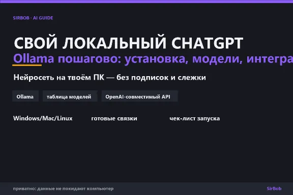 Your own local ChatGPT: Ollama step by step — setup, models, integrations (PDF)