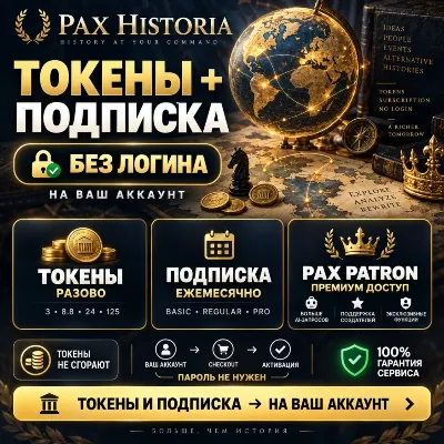 PAX HISTORIA — ПОДПИСКА + ПОПОЛНЕНИЕ ТОКЕНОВ | БЕЗ ВХОДА В АККАУНТ [100% ГАРАНТИЯ]