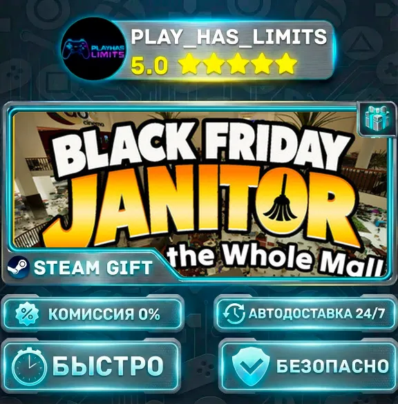 🎁Black Friday Janitor: Clean the Whole Mall *RU/BY/UA/СНГ Steam Auto