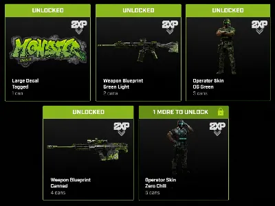 НАБОР MONSTER ENERGY BUNDLE COD: MODERN WARFARE 4 GLOBAL