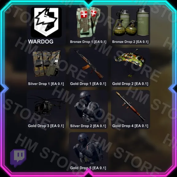 WARDOGS • 10 REWARDS • Early Access 0.1 • TWITCH DROPS • AUTO-DELIVERY