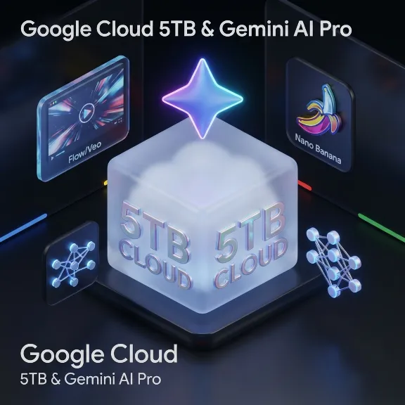 Google Cloud 5TB + Gemini AI Pro (6 Месяцев) ✦ Nano Banana ✦ AntiGravity ✦ Flow