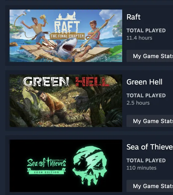 [6in1] ✮ STEAM GAMES TOTAL COSTS 190 $ | SEA OF THIEVES | RAFT | GREEN HELL ✮