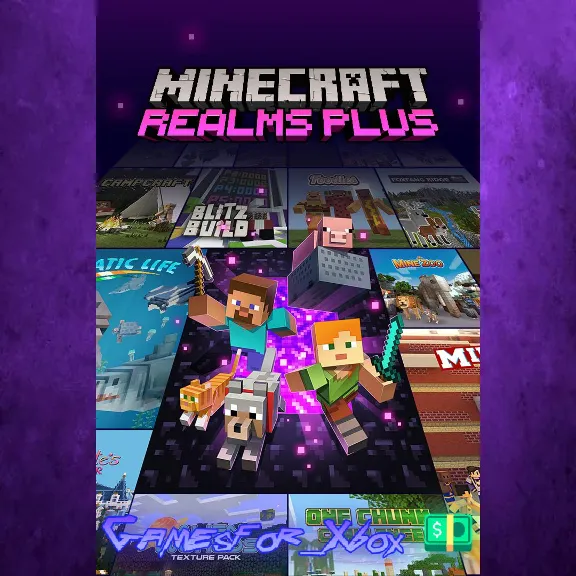 Minecraft Realms Plus You + 10 Friends Subscription with 30-day trial XBOX