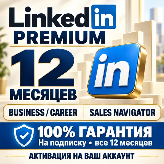 LINKEDIN PREMIUM 12 МЕСЯЦЕВ | BUSINESS / CAREER / SALES NAVIGATOR — 100% ГАРАНТИЯ