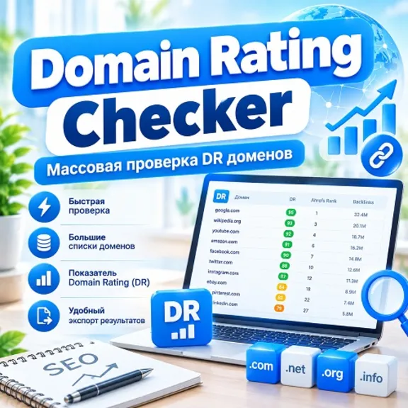 Domain Rating Checker - программа массовой проверки DR доменов