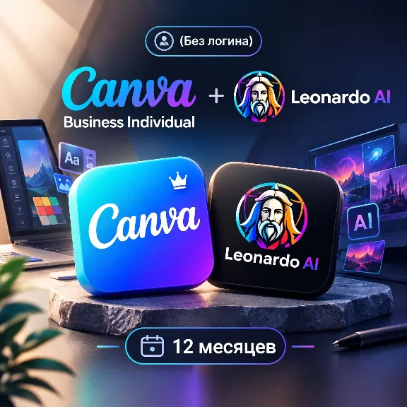 (No Login) Canva Business Individual + Leonardo AI  12 Months | Warranty Included