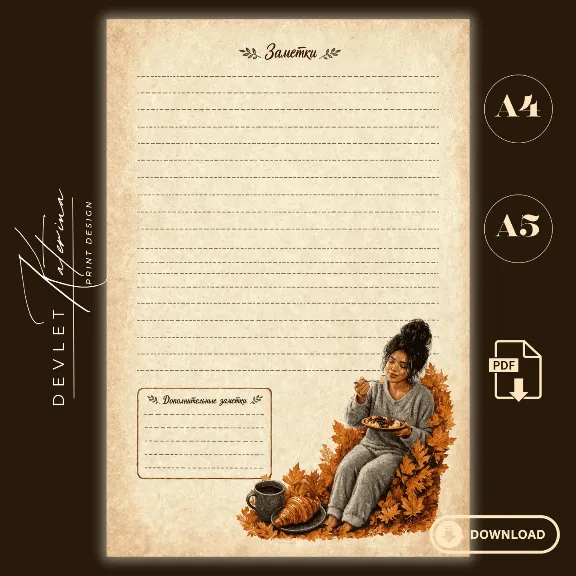 Digital planner or notebook pages (A4/A5 PDF)