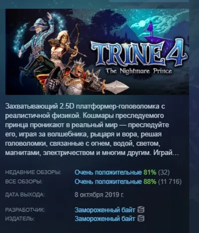 Trine 4: The Nightmare Prince AUTODELIVERY STEAM GIFT INSTANTLY
