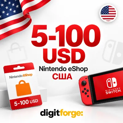 5-100 USD - Nintendo eShop USA | 24/7