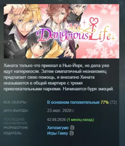 My Dangerous Life AUTODELIVERY STEAM GIFT INSTANTLY