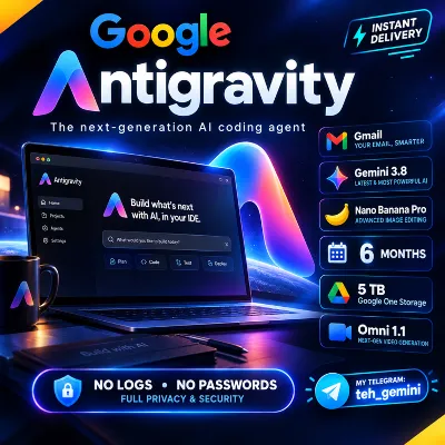 🔥 Google Antigtavity 2.0 | Gemini 3.8 PRO | 5TB Storage | Your Own Google Account