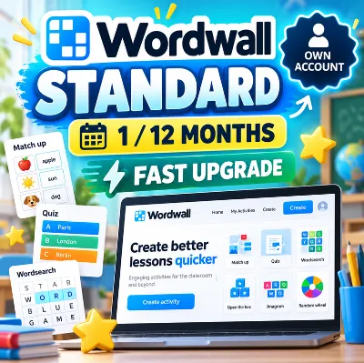 Wordwall Pro / Standard | 1/12 Months | Own Account Upgrade | Fast Delivery